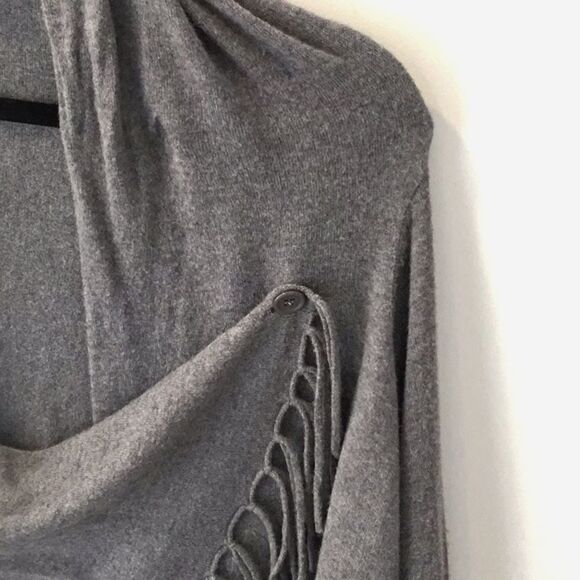 LOVESTITCH Wrap Cardigan Sweater Fringe Women's Medium Western Boho Travel Cozy - Picture 7 of 14